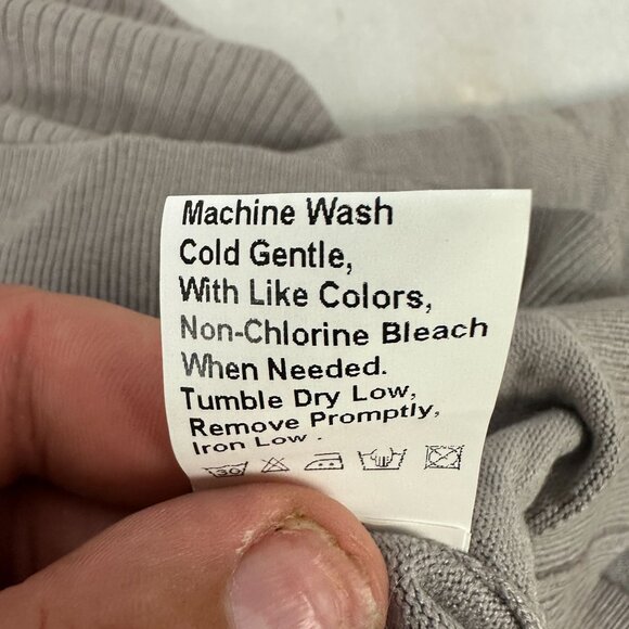 PrettyGarden Chic Gray Half Zip Knit Pullover Sweater Kangaroo Pocket Size S - Picture 6 of 6